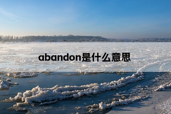 abandon是什么意思