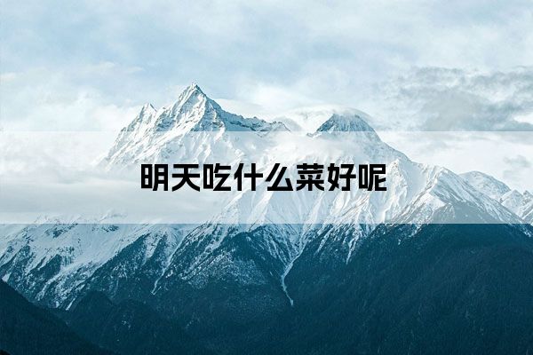 明天吃什么菜好呢